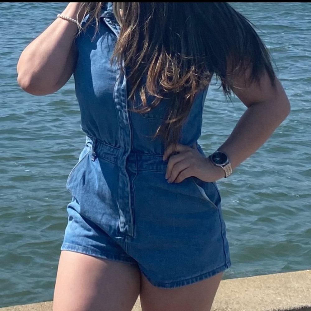 DENIM ROMPER - Picture 3 of 3